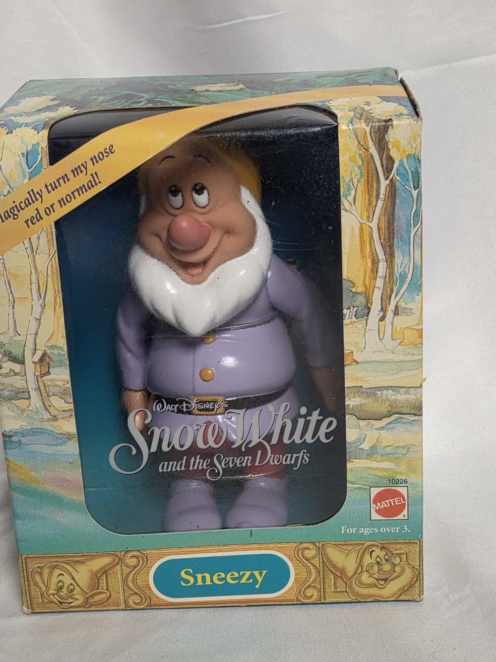 Disney Snow White And The Seven Dwarfs Sneezy Toy Figure Vintage New